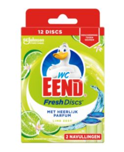 WC-eend Fresh Disc Navul Lime 12st